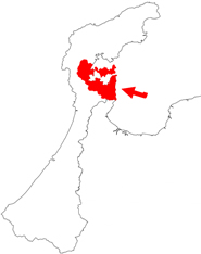 七尾市の位置図