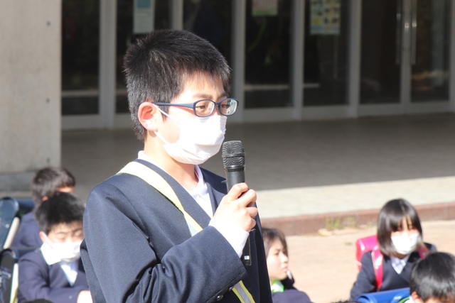 決意表明する宮本琉生くん