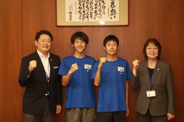 大森さんと赤坂さんと茶谷市長と八崎教育長