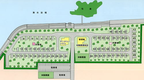 松島オートキャンプ場施設図