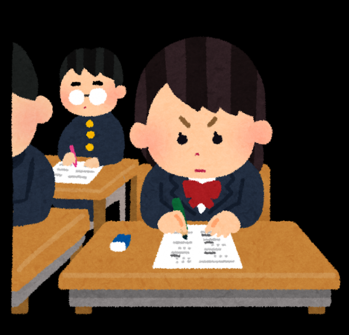 英語検定を受験する様子