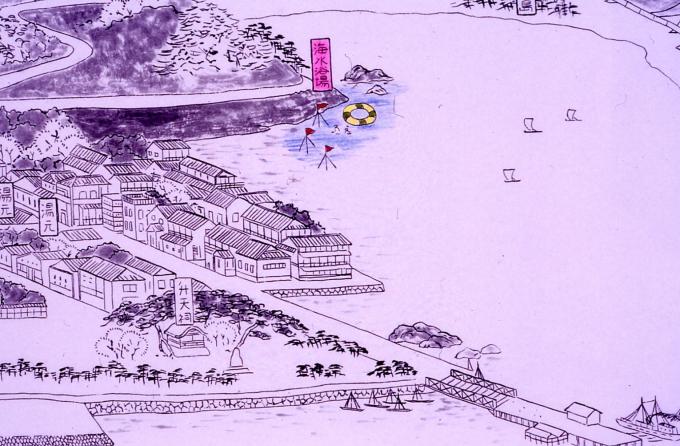 和倉海水浴場イラスト